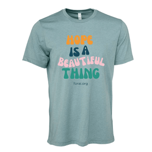 HOPE Tee in Heather Blue Lagoon HOPE Tee in Heather Blue Lagoon