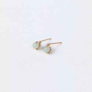 Jordan Amazonite Stud Earrings | 14k Gold Filled | Handmade | Minimalist Jordan Amazonite Stud Earrings | 14k Gold Filled | Handmade | Minimalist