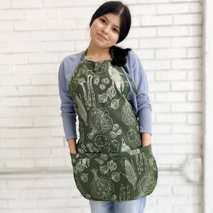 Apron | Screen Print: Olive Vegetable Medley Apron | Screen Print: Olive Vegetable Medley