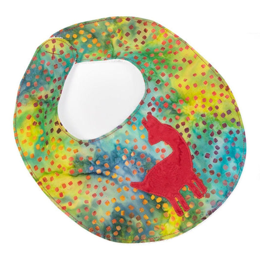 Baby Bib with Llama on Fiesta Batik - Forai