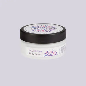 Stress reducing lavender body butter handcrafted by Thistle Farms. Stress reducing lavender body butter handcrafted by Thistle Farms.