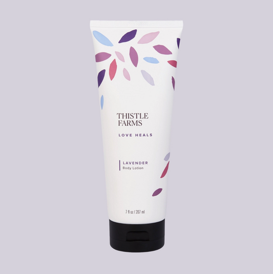 Thistle Farms lavender body lotion.