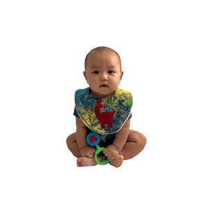 Baby Bib with Llama on Fiesta Batik - Forai Baby Bib with Llama on Fiesta Batik - Forai