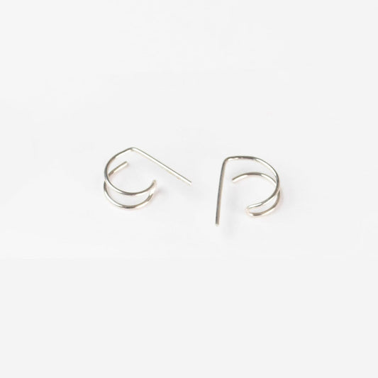 Journey of Hope Huggie Earrings in Sterling Silver