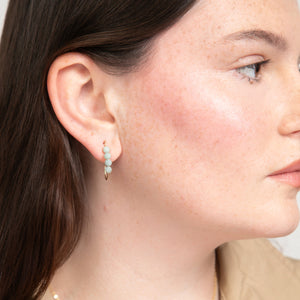 Amazonite J Hoop Earrings in 14k Gold Filled Amazonite J Hoop Earrings in 14k Gold Filled