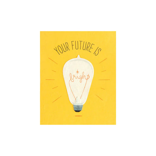 Greeting Card with "Your future is bright!" Recycled Paper. Handmade. Fair Trade