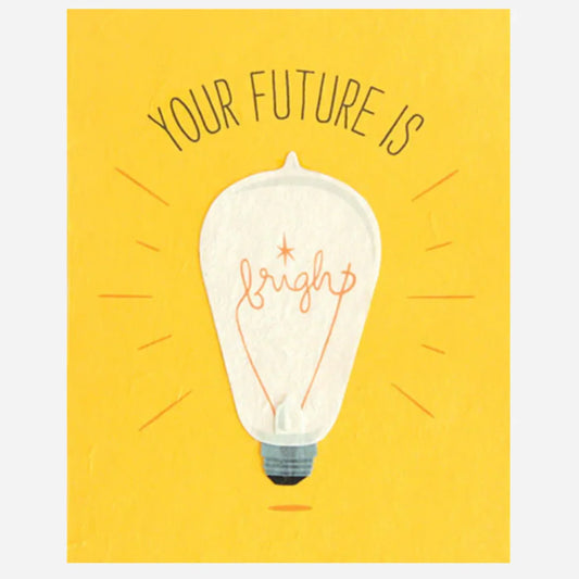 Greeting Card with "Your future is bright!" Recycled Paper. Handmade. Fair Trade