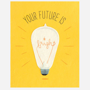 Greeting Card with "Your future is bright!" Recycled Paper. Handmade. Fair Trade Greeting Card with "Your future is bright!" Recycled Paper. Handmade. Fair Trade