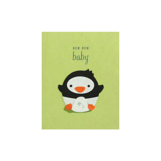 Greeting Card with 'Ice Ice Baby.' Recycled Paper. Handmade. Fair Trade