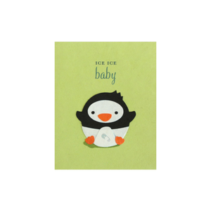 Greeting Card with 'Ice Ice Baby.' Recycled Paper. Handmade. Fair Trade Greeting Card with 'Ice Ice Baby.' Recycled Paper. Handmade. Fair Trade