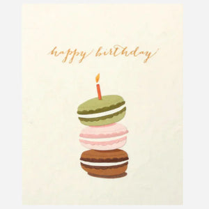 Greeting Card with 'Happy Birthday!' and Macaron cookies. Recycled Paper. Handmade. Fair Trade
Greeting Card with 'Happy Birthday!' and Macaron cookies. Recycled Paper. Handmade. Fair Trade