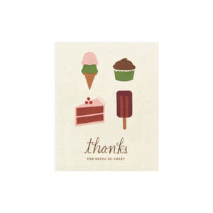 Greeting Card with 'Thanks for being so sweet!' Recycled Paper. Fair Trade. Handmade. Greeting Card with 'Thanks for being so sweet!' Recycled Paper. Fair Trade. Handmade.