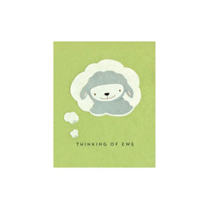 Greeting Card with 'Thinking of Ewe!' Recycled Paper. Handmade. Fair Trade Greeting Card with 'Thinking of Ewe!' Recycled Paper. Handmade. Fair Trade