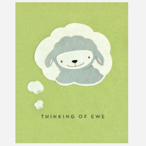 Greeting Card with 'Thinking of Ewe!' Recycled Paper. Handmade. Fair Trade Greeting Card with 'Thinking of Ewe!' Recycled Paper. Handmade. Fair Trade