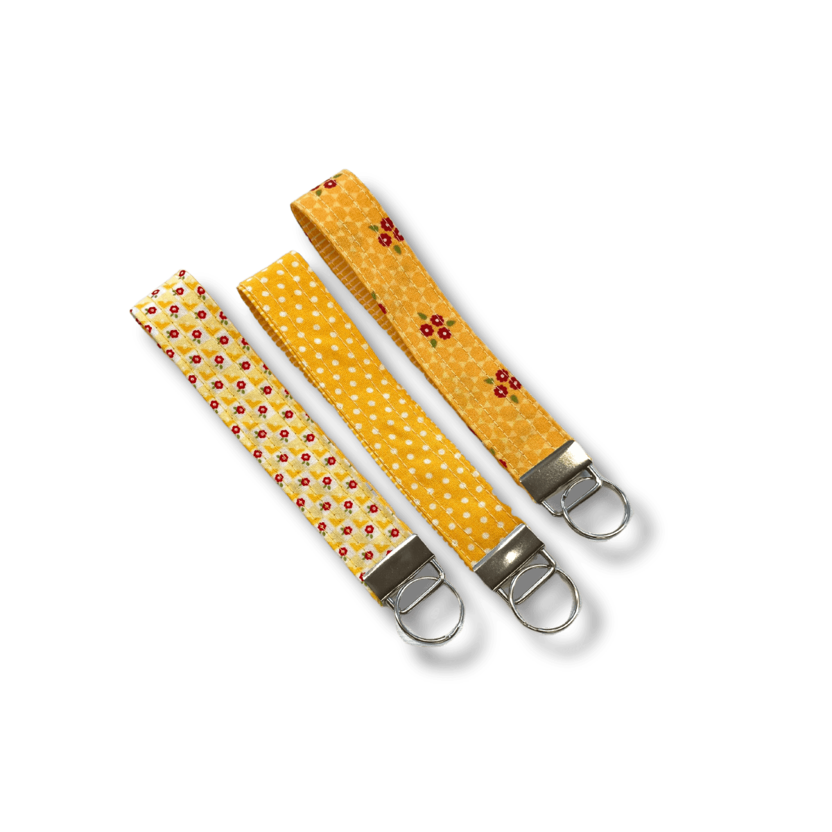 Various Handmade Upcycled Cotton Key Fobs - Forai