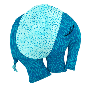 Blue Elephant Fairy Tooth Pillow Plushie with Aqua Blue Ear - Forai Blue Elephant Fairy Tooth Pillow Plushie with Aqua Blue Ear - Forai