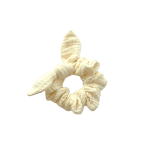 Handmade ivory double cotton gauze scrunchie Handmade ivory double cotton gauze scrunchie