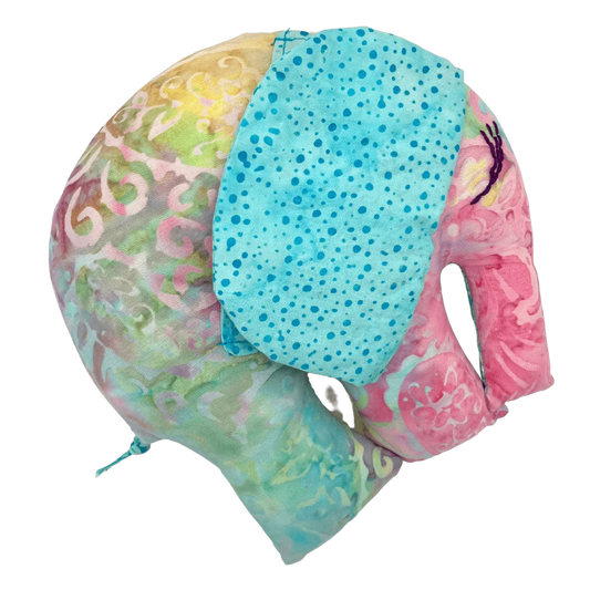 Elephant Fairy Tooth Pillow Plushie in Pastel Batik - Forai