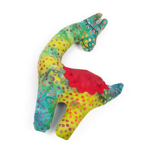 Llama Tooth Pillow Plushie in Fiesta Batik Cotton- Forai Llama Tooth Pillow Plushie in Fiesta Batik Cotton- Forai