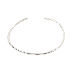 Hammered Sterling Silver Bangle - Forai Hammered Sterling Silver Bangle - Forai