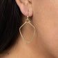 Hammered Brass Diamond Earrings - Forai