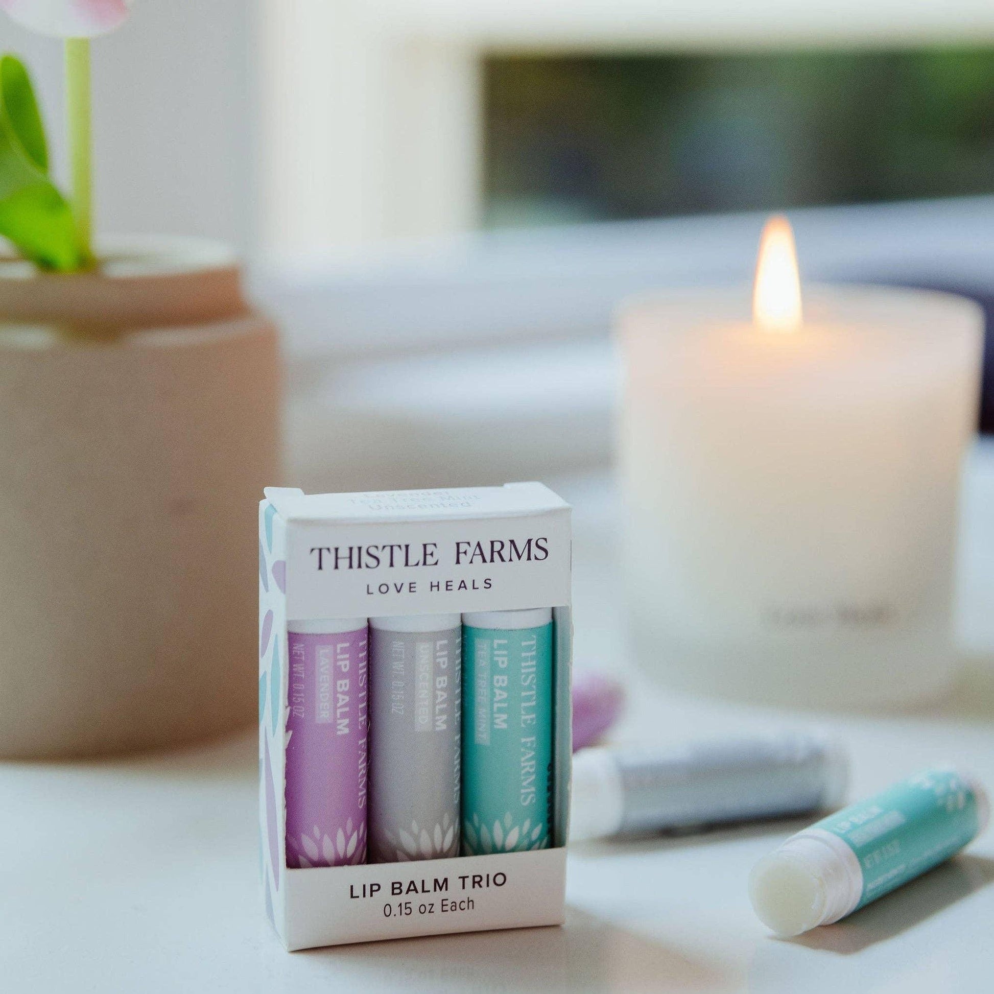 tea tree and lavender balm Lip Balm Trio Set | Lavender, Tea Tree Mint, Unscented