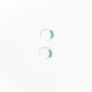 The Moab Western Beaded Earrings in 14k Gold Filled feature four tiny turquoise beads and a classic threader hoop design.