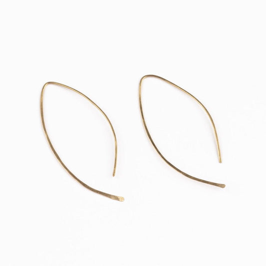 Qasioun Minimalist Threader Earrings in Gold - Forai