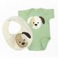 Baby Bib with Puppy Applique