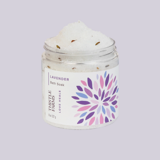 Refreshing Lavender Bath Salt Soak from Thistle Farms. 