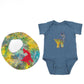 Handmade Baby Bib and Onesie with Llama Applique - Forai