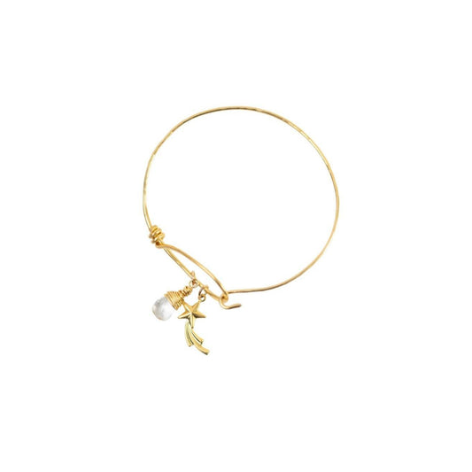 Shooting Star Hammered Brass Bracelet for Children - Forai