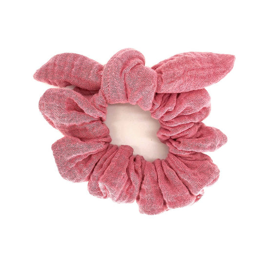 Scrunchies in Rose Mauve Double Cotton Gauze