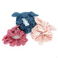 Scrunchies in Dusty Blue Double Cotton Gauze