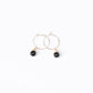 Mini-hoop Midnight Black Charm Earrings in 14k Gold Filled
