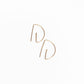 Half Moon Hammered Waterproof Threader Earrings in 14k Gold Filled on a white background