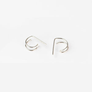 Journey of Hope Huggie Earrings in Sterling Silver
