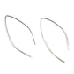 Qasioun Minimalist Threader Earrings in Sterling Silver. 