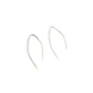 Qasioun Mini-Threader Earrings in Sterling Silver. Minimalist.