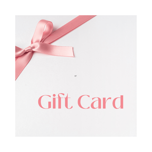 Gift card with a pink ribbon on a white background