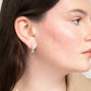 Amazonite J Hoop Earrings in 14k Gold Filled