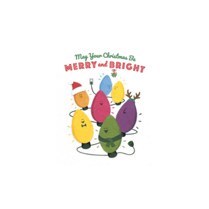 Greeting Card with 'May your Christmas be Merry and Bright!' Recycled Paper. Handmade. Fair Trade