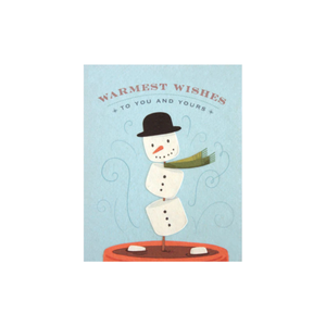 Greeting Card with 'Warmest Wishes to You and Yours.' Recycled Paper. Handmade. Fair Trade
