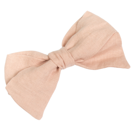 Hair Bows in Rose Linen