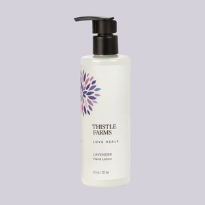 Thistle Farms lavender hand lotion.