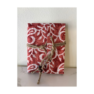 Wine and white journal from Rahab's Rope. Recycled and handmade. 