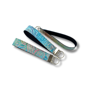 Handmade Pastel Pink Batik Key Fob - Forai