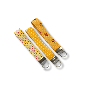 Various Handmade Upcycled Cotton Key Fobs - Forai