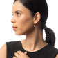 Profile of model wearing Leeda Freshwater Pearl Necklace in 14k Gold Filled, featuring a classic single freshwater pearl.