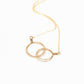 Zomi Circles of Unity Necklace in 14k gold filled features interlocking brass hand-hammered circles. 